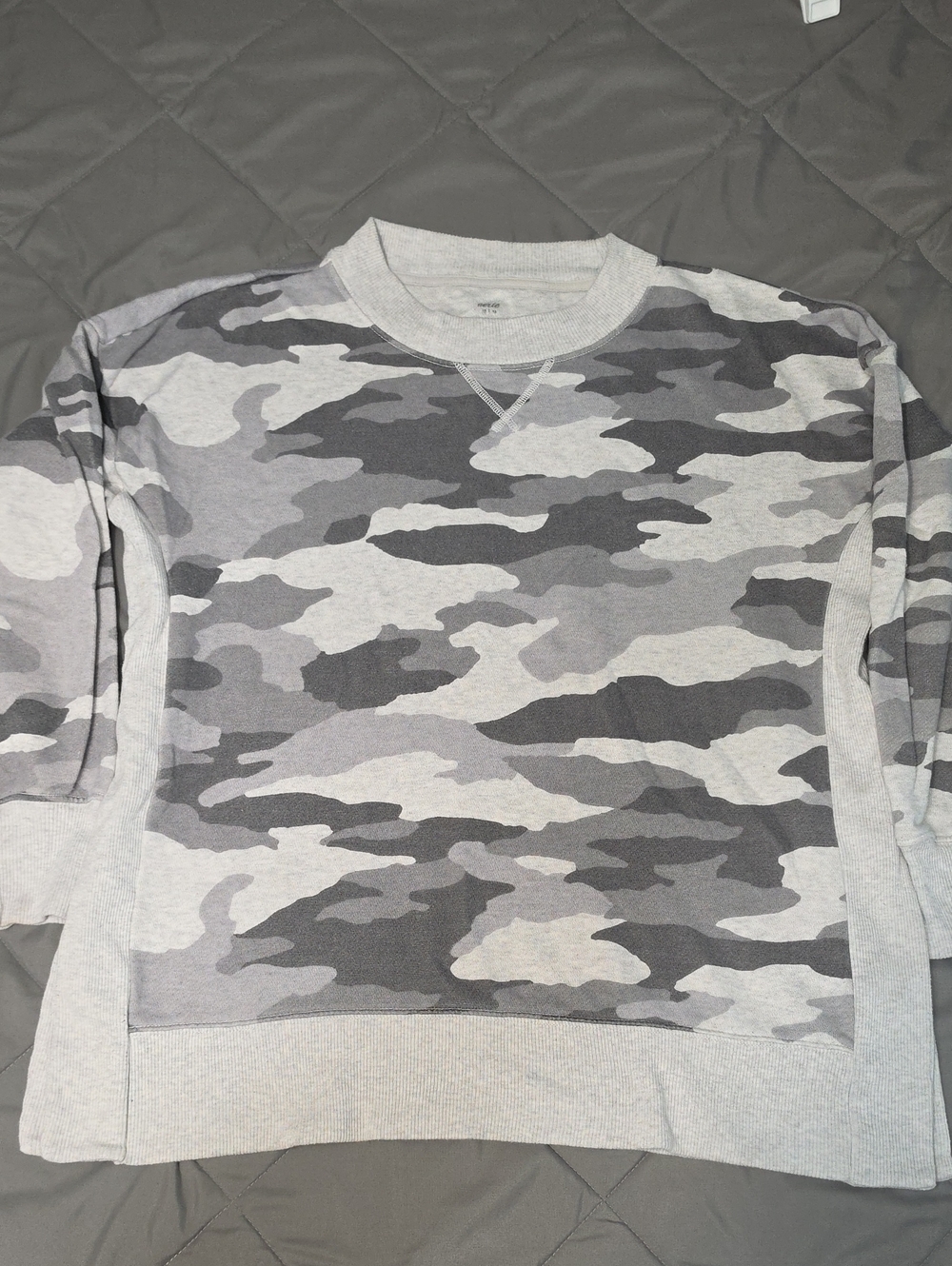 Gray Camo Crewneck Sweatshirt